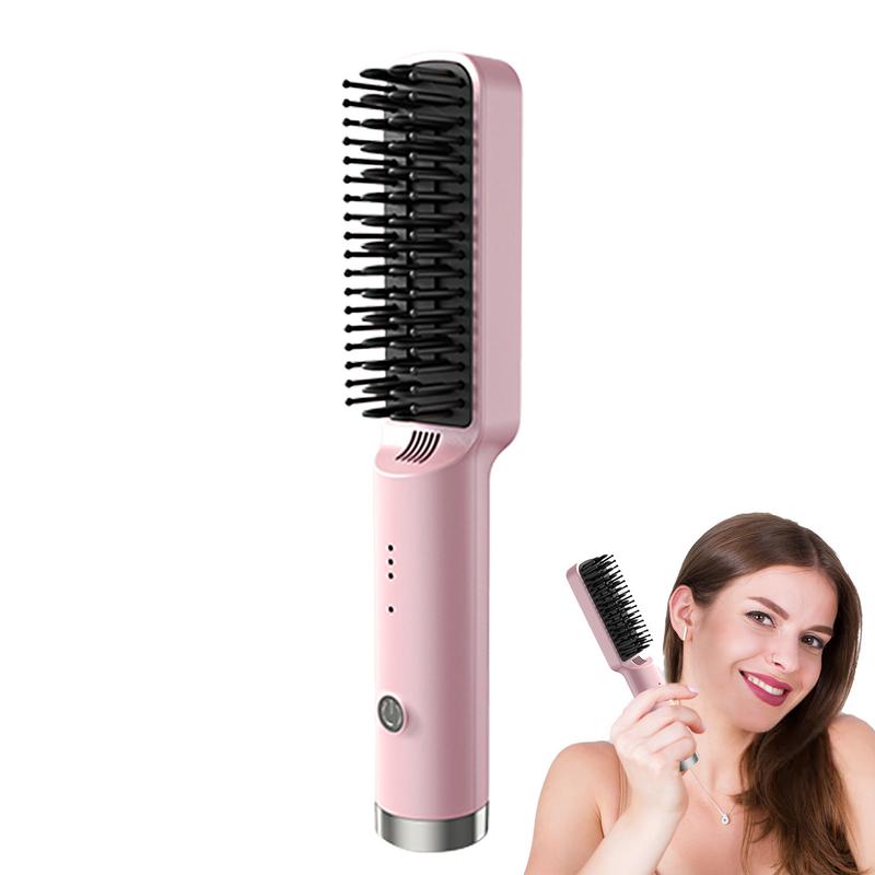 Brosse lissante chauffante à air chaud, peigne lisseur électrique, peigne lisseur UE