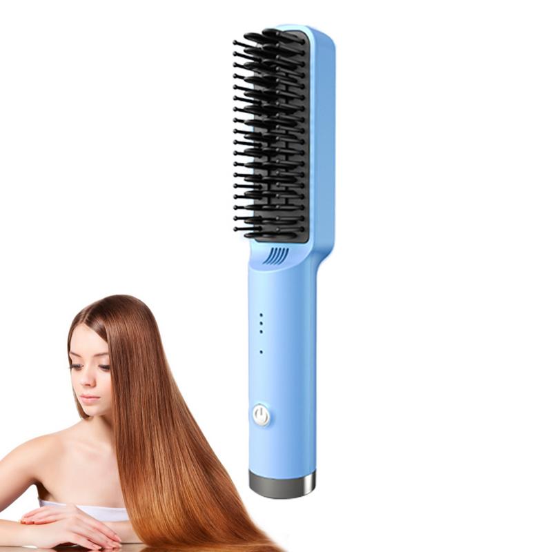 Brosse lissante chauffante à air chaud, peigne lisseur électrique, peigne lisseur UE