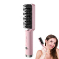 Brosse lissante chauffante à air chaud, peigne lisseur électrique, peigne lisseur UE