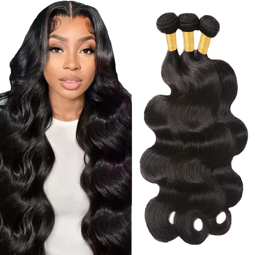 Deep Wave Human Hair for Braiding Human Hair Unprocessed No Weft Bulk Braiding Hair Extensions for Boho Braids #1B Natural Black Color 14 14 Inch 2 Bundles Total 100 g One Pack 
