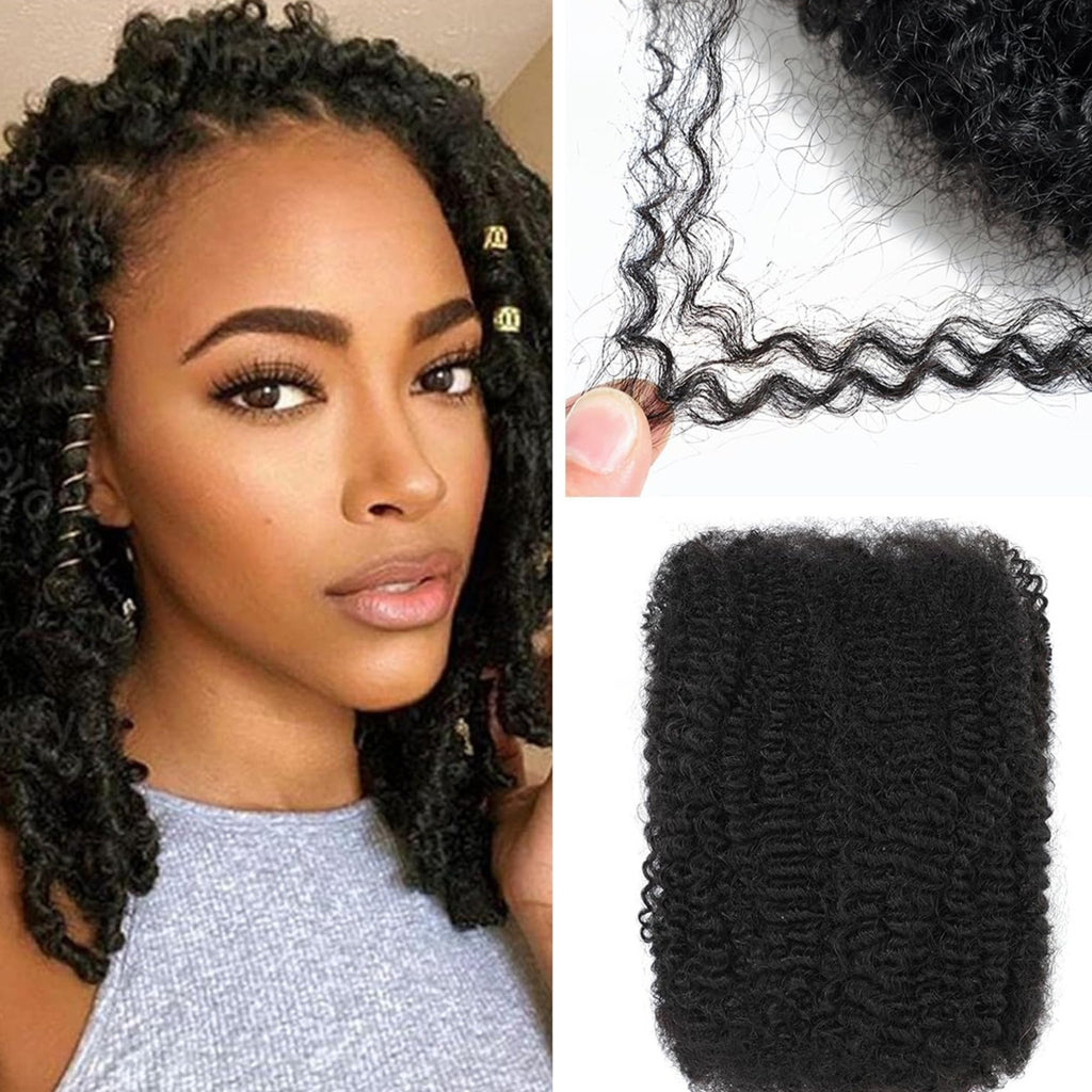 African 4C Hair Crochet Human Weaving Natural Color Fashion