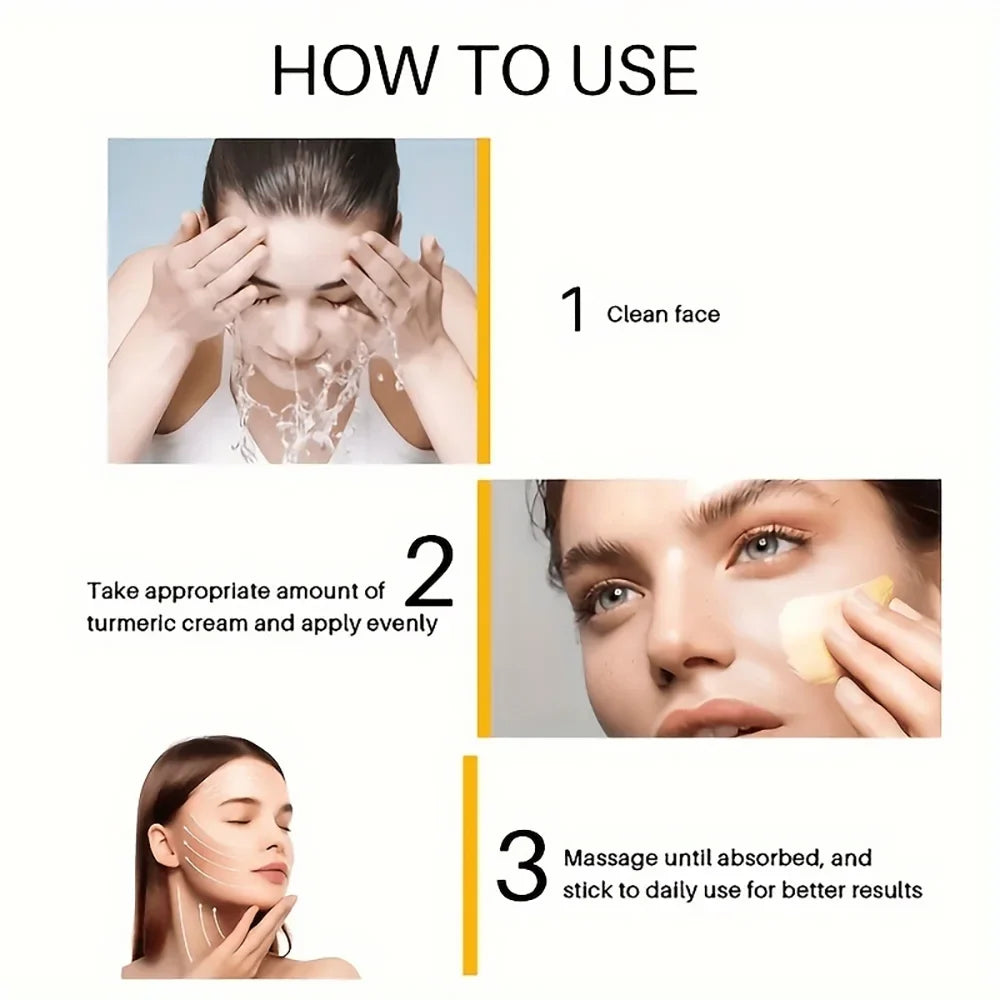 Crème pour le visage au curcuma