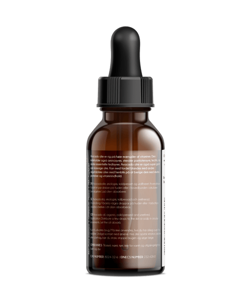 chleopatra avocadoolie avacodo oil økologisk 100ml bagside