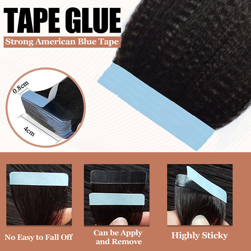 Invisible Seamless Hair Extensions Real Human-hair Hairpieces